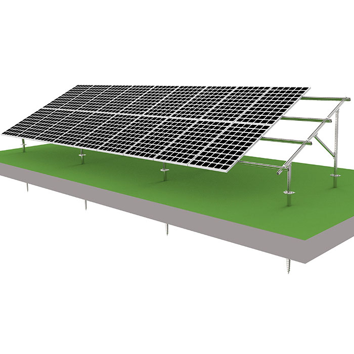 Op de grond gemonteerde zonnepanelen voor landbouw en landbouw